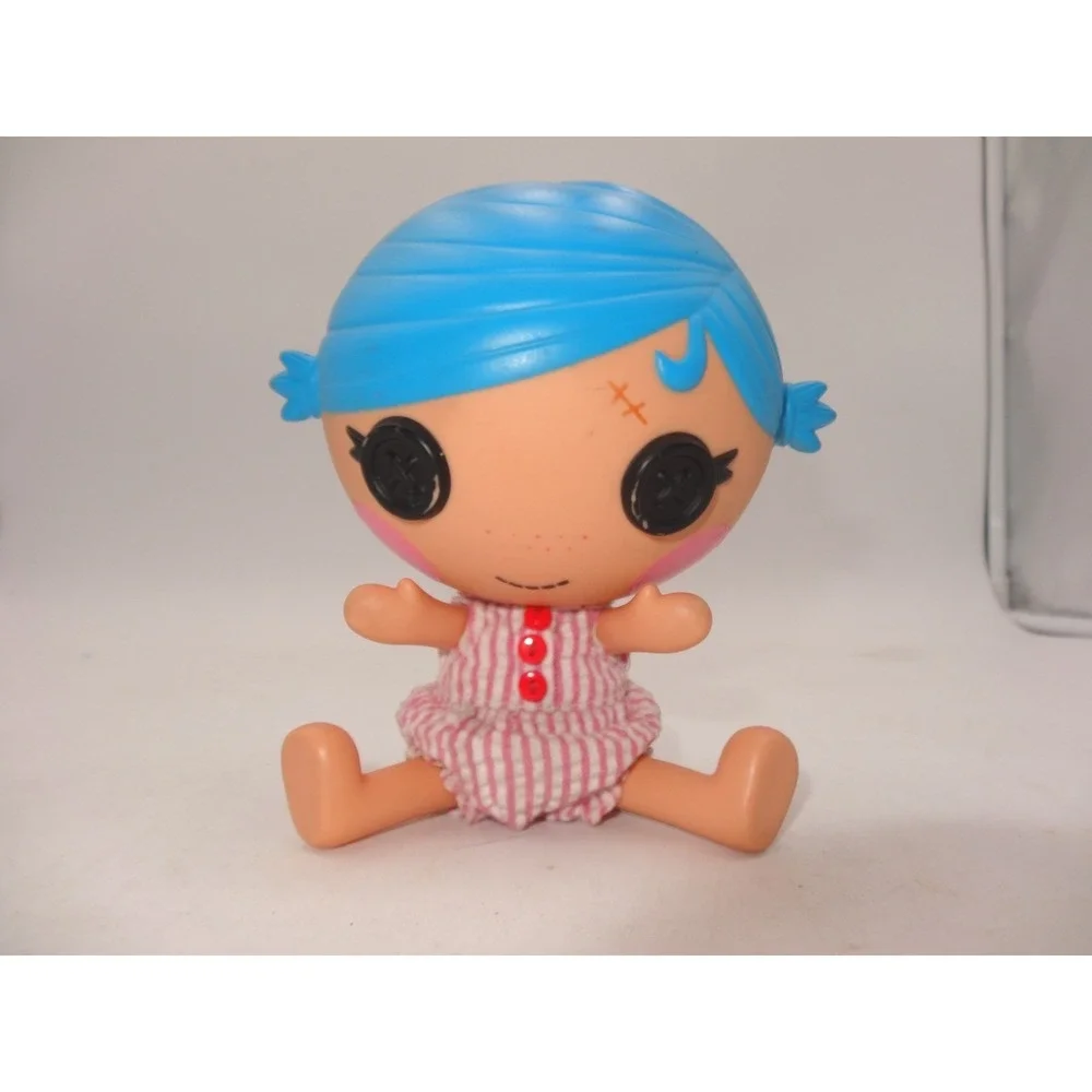 Lalaloopsy Littles Patient Stumbles Bumps N Bruises Doll Blue Hair Pink Stripes